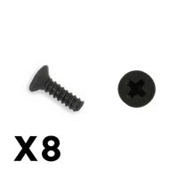 FTX - Outback Mini 3,0 Flat Head Self Tapping Screw 1,7X6 (8Pc) (FTX8916) - thumbnail