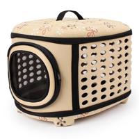 EVA Portable Folding Pet Tote Pet Carrier Bag(Beige) - thumbnail