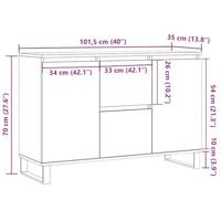 Dressoir 104x35x70 cm bewerkt hout oud houtkleurig - thumbnail