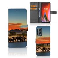 OnePlus Nord 2 5G | Telefoonhoesje | Met pasjeshouder | Olifanten - thumbnail