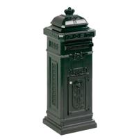 Basic nostalgische staande kolombrievenbus - groen - thumbnail