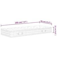 Pocketveringmatras middelhard-hard 90x200 cm - thumbnail