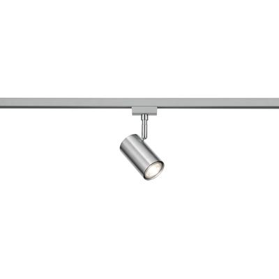 LED Railverlichting - Track Spot - Trion Dual Monla - 2 Fase - GU10 Fitting - Rond - Mat Nikkel - Aluminium