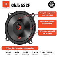 JBL Club 522F 2-weg coaxiale inbouwluidspreker 135 W Inhoud: 2 stuk(s) - thumbnail