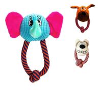 Nobleza Honden piepspeelgoed - Touw met knuffel - thumbnail