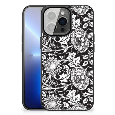 iPhone 13 Pro Max Bloemen Hoesje Black Flowers iPhone 13 Pro Max Bloemen Hoesje Black Flowers
