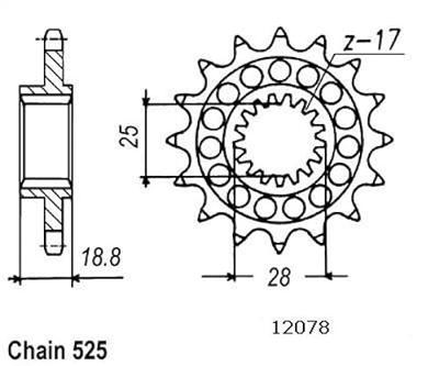ESJOT Sprocket 525 16z standard