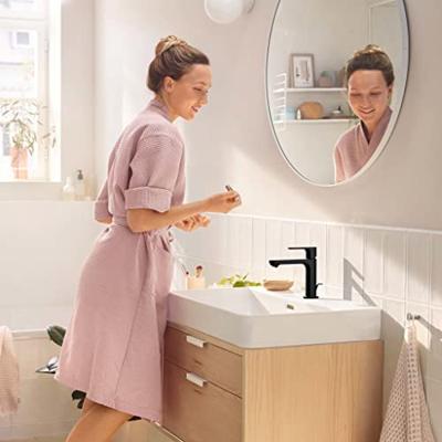 Hansgrohe Wastafelkraan Rebris S Eengreeps 110 CoolStart Met Trekwaste Mat Zwart - thumbnail