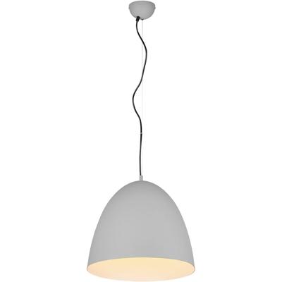 LED Hanglamp - Hangverlichting - Trion Lopez XL - E27 Fitting - 1-lichts - Rond - Mat Grijs - Aluminium