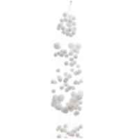 Guirlande sneeuwbal l135 cm wit Kerst Decoris - Decoris - thumbnail