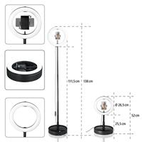 Hama Led-ringlamp SpotLight FoldUp 102 Set V. Smartphones Vouwbaar 10,2" - thumbnail