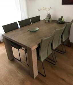 Set van 6 leren eetkamerstoelen - met designpoot - groen leer - Echt leer, Industrieel, ontdek de vele Leersoorten en Kleuren bij ShopX Set van 6 leren eetkamerstoelen - met designpoot - groen leer - Echt leer, Industrieel, ontdek de vele Leersoorten en Kleuren bij ShopX