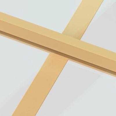 VidaXL Binnendeur smal 83x201,5 cm gehard glas en aluminium goudkleur VidaXL Binnendeur smal 83x201,5 cm gehard glas en aluminium goudkleur