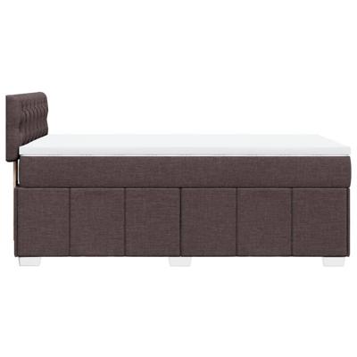 Boxspring met matras stof donkerbruin 140x200 cm - thumbnail