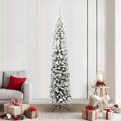 VidaXL Kunstkerstboom groen 210 cm pvc en staal en kunststof VidaXL Kunstkerstboom groen 210 cm pvc en staal en kunststof