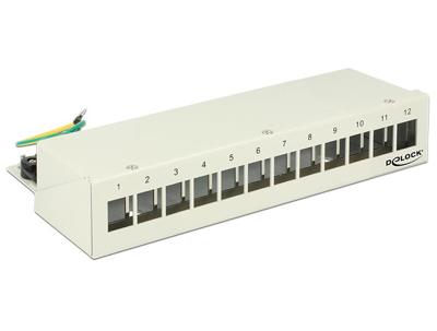 DeLOCK Keystone Desktop Patch Panel 12 Port patchpaneel DeLOCK Keystone Desktop Patch Panel 12 Port patchpaneel