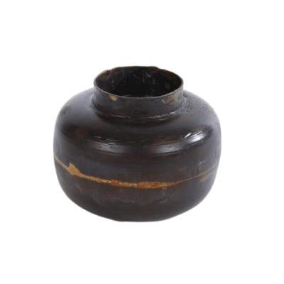 Theelichthouder Hidde metaal bruin 8 cm | 12 stuks