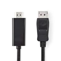 DisplayPort - HDMI-kabel | DisplayPort male - HDMI-connector | 2,0 m | Zwart - thumbnail