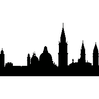 Skyline Venetië - Muursticker - thumbnail