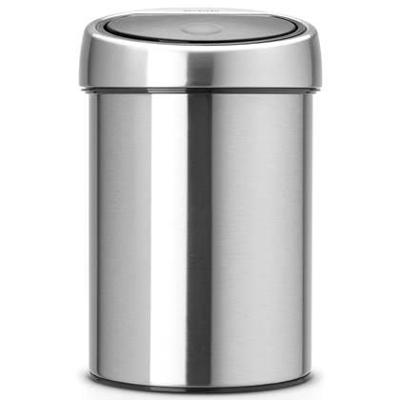 Brabantia touch bin wandafvalemmer 3 liter matt steel fingerprint proof Brabantia touch bin wandafvalemmer 3 liter matt steel fingerprint proof