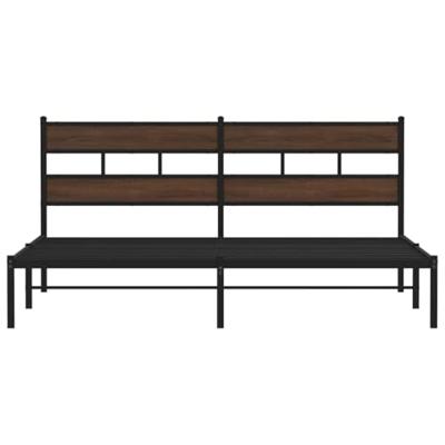 Bedframe met hoofdbord zonder matras bruin eiken 180x200 cm Bedframe met hoofdbord zonder matras bruin eiken 180x200 cm