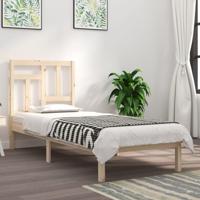 Bedframe zonder matras massief grenenhout 90x200 cm - thumbnail