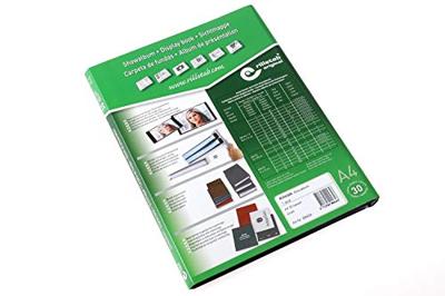 Rillstab showalbum A4 30 tassen, zwart