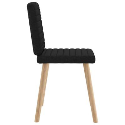 Eetkamerstoelen 4 st stof zwart