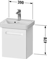 Wastafelonderkast Duravit No.1 Met 1 Deur Rechts 39x34.6x47.8cm Met Geïntegreerde Greep Mat Grafiet - thumbnail