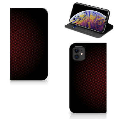 Apple iPhone 11 | Hoesje met Magneet | Geruit Rood Apple iPhone 11 | Hoesje met Magneet | Geruit Rood