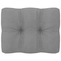 Tuinhoekbank met grijze kussens massief grenenhout - thumbnail