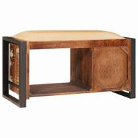 Opslagbank Multikleur 80 x 35 x 40 cm Massief gerecycled hout - thumbnail