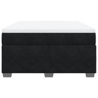 Boxspring met matras fluweel zwart 140x190 cm - thumbnail