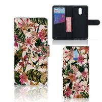 Nokia 2.3 Hoesje Flowers | Portemonnee hoesje - thumbnail