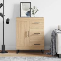 Dressoir 69,5x34x90 cm bewerkt hout sonoma eikenkleurig - thumbnail