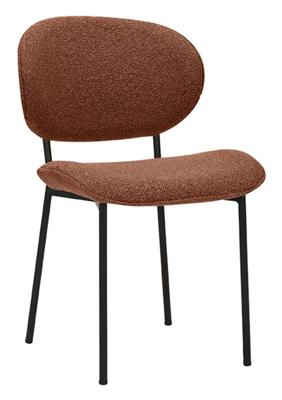 LABEL51 Eetkamerstoel Senn - Coral - Boucle - Black Frame