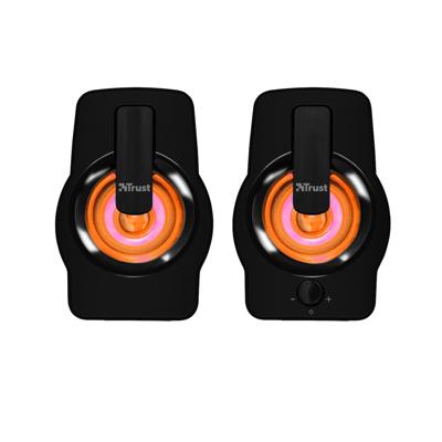 Trust Gemi Met RGB LED verlichte 2.0-luidsprekerset PC speaker Zwart - thumbnail