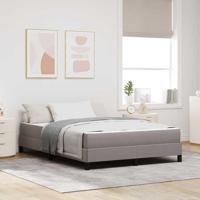 Boxspring bed met matras Taupe 160 x 200 cm Stof - thumbnail