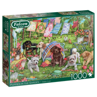 Puppies in the Garden Puzzel 1000 Stukjes - thumbnail