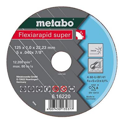 Metabo 616226000 Doorslijpschijf recht 180 mm 25 stuk(s) RVS