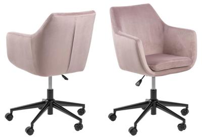 Bendt Bureaustoel 'Rikke' Velvet, kleur Dusty Rose