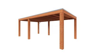 Trendhout Overkapping Palermo XXL 625x380 cm- Plat dak- Hout- Trendhout