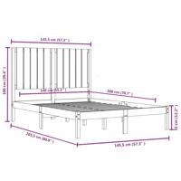 Bedframe zonder matras massief grenenhout 160x200 cm - thumbnail
