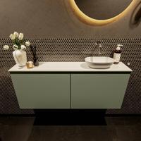 MONDIAZ FOWY toiletmeubel 120cm kleur army. Waskom positie rechts kleur talc | talc. Zonder kraangat - thumbnail