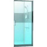 Huppe Classics 2 2 delig hoekinstap helft 80x190cm matzilver helder glas C20203087321 - thumbnail