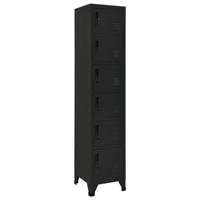 Lockerkast 38x40x180 cm staal zwart - thumbnail