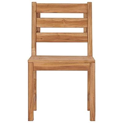 Tuinstoelen 2 st massief teakhout