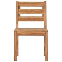 Tuinstoelen 2 st massief teakhout - thumbnail
