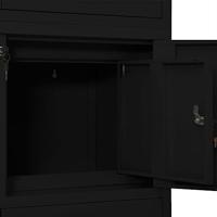 Kantoorkast 90x40x180 cm staal zwart - thumbnail