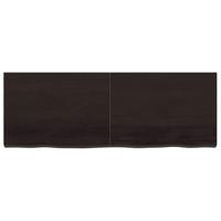 Wandschap behandeld massief eikenhout donkerbruin - thumbnail